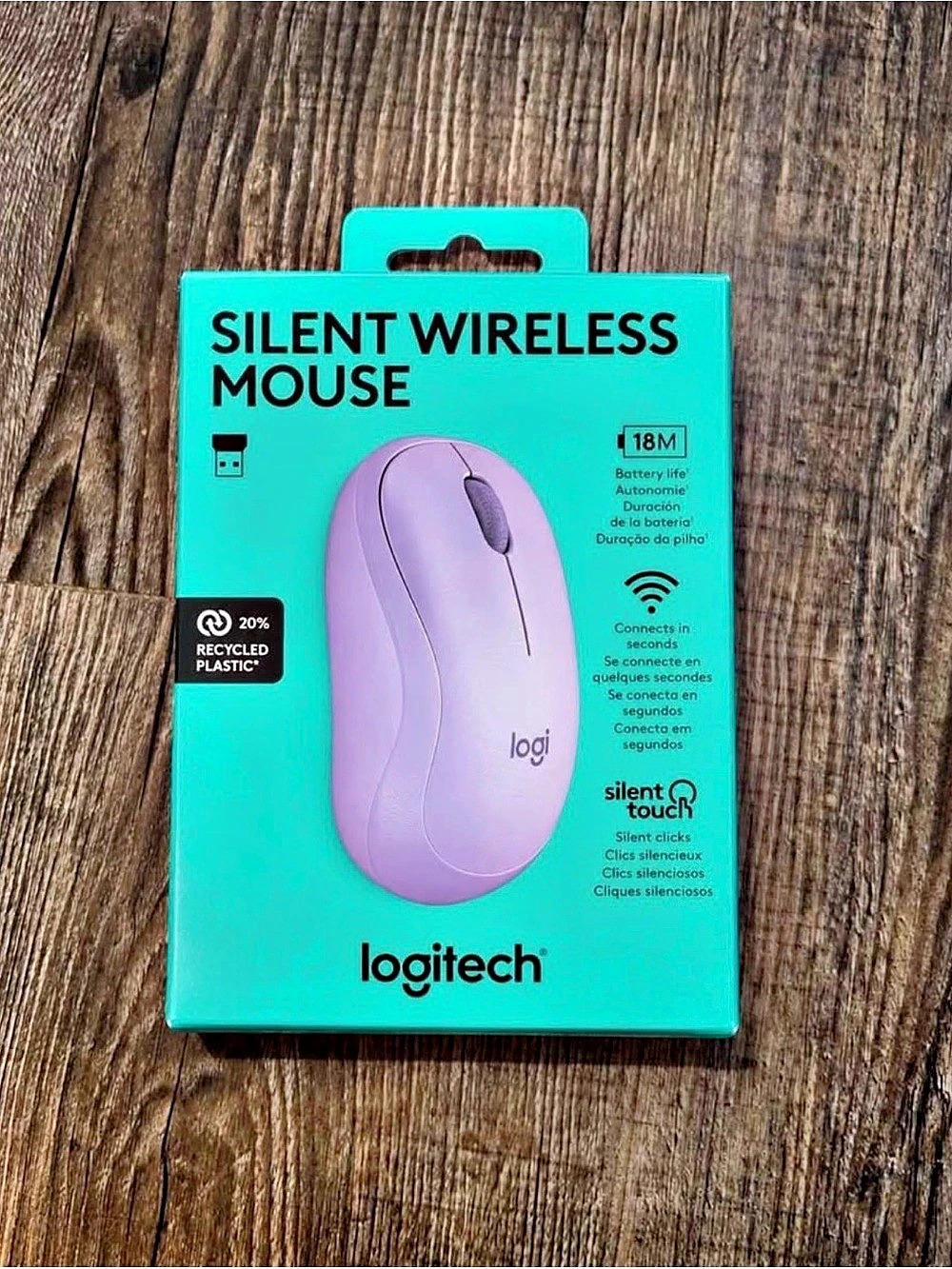 Logitech Silent Wireless Mouse Wireless Mouse in Purple NWT
